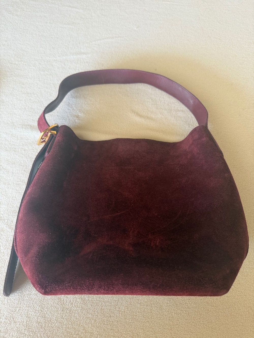 Madewell Burgundy Suede Hobo Shoulder Bag